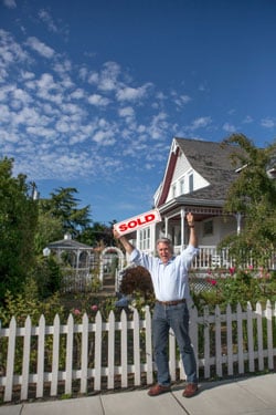 senior man sold house
