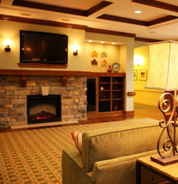 You won't find a feature like a hearth room at the average nursing home