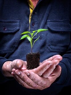 senior celebrating earth day
