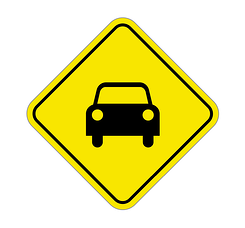 Vehicle Caution sign