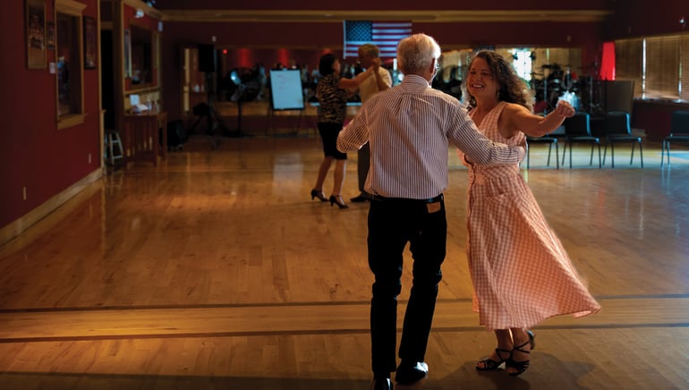 The Dancing to Remember program is a collaboration of the Center for Memory Support & Inclusion, Giving Voice Foundation, and A-Marika Dance Company.