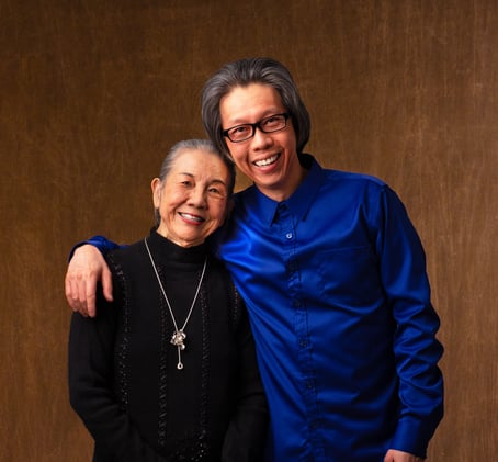 Deupree House resident Jade Lin and her son, Tony.
