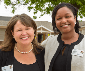 Laura Lamb and Beverly Edwards, square